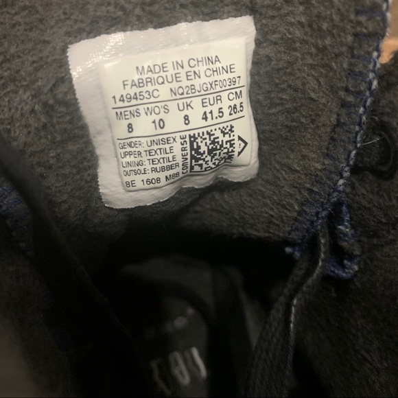 Converse All Star High Top Navy Mens Sz 8 - Picture 7 of 9